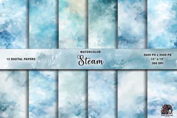 Download Watercolor Blue Soft Clouds - Soft clouds Collection
