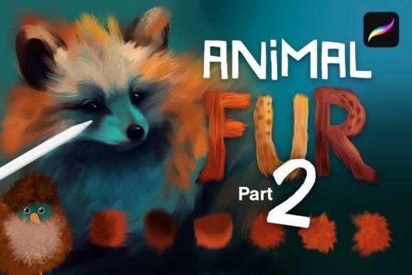 Download Animal Fur 2 -  Procreate Brushes - Animal fur Collection