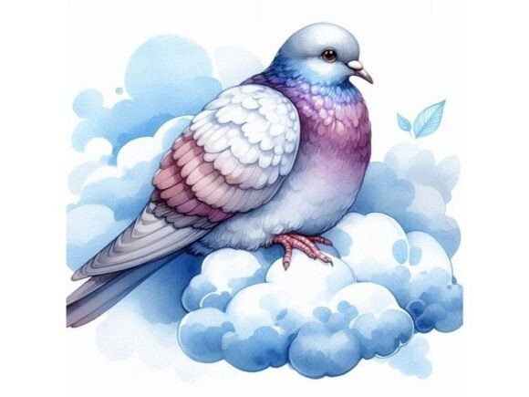 Download Dove Resting with Soft Clouds - Premium Resources