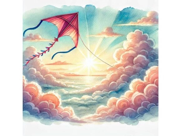 Download Kite Soaring Above Soft Clouds - Premium Bundle