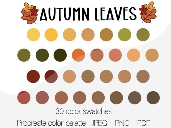 Download Autumn Leaves Procreate Color Palette - Leaves Collection