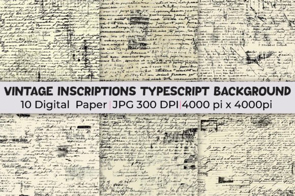 Download Vintage Inscriptions Typescript Backdrop - Typescript Collection